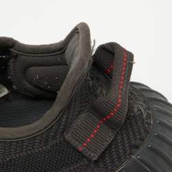 Pre Owned Yeezy x Adidas Black Knit Fabric Boost 350 V2 Black Sneakers Size 37 1/3