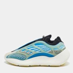 Pre Owned Yeezy x Adidas Blue Mesh and Rubber Boost 700 V3 Arzareth Sneakers Size 38
