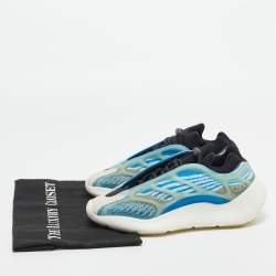 Pre Owned Yeezy x Adidas Blue Mesh and Rubber Boost 700 V3 Arzareth Sneakers Size 38