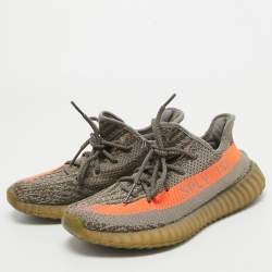 Yeezy x Adidas Grey Knit Fabric Boost 350 V2 Beluga Sneakers Size 40