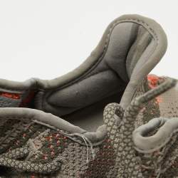 Pre Owned Yeezy x Adidas Grey Knit Fabric Boost 350 V2 Beluga Sneakers Size 40