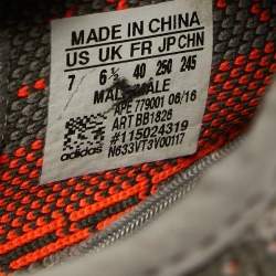 Pre Owned Yeezy x Adidas Grey Knit Fabric Boost 350 V2 Beluga Sneakers Size 40