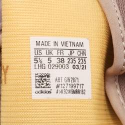 Pre Owned Yeezy x Adidas Brown Mesh Boost 350 V2 Mono Mist Sneakers Size 38