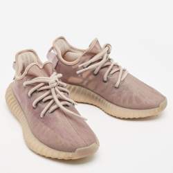 Pre Owned Yeezy x Adidas Brown Mesh Boost 350 V2 Mono Mist Sneakers Size 38