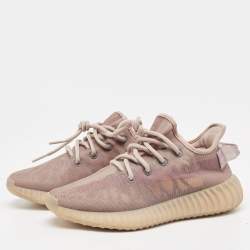 Pre Owned Yeezy x Adidas Brown Mesh Boost 350 V2 Mono Mist Sneakers Size 38