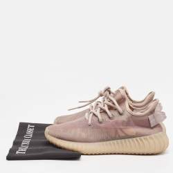 Pre Owned Yeezy x Adidas Brown Mesh Boost 350 V2 Mono Mist Sneakers Size 38