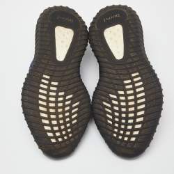 Pre Owned Yeezy x Adidas Black/Blue Knit Fabric Boost 350 V2 Blue Sneakers Size 40 2/3