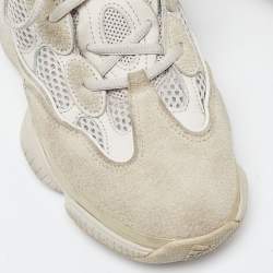 Pre Owned Yeezy x Adidas Grey/White Suede and Mesh Yeezy 500 blush Sneakers Size 39 1/3