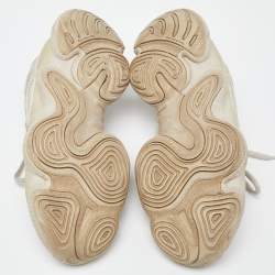 Pre Owned Yeezy x Adidas Grey/White Suede and Mesh Yeezy 500 blush Sneakers Size 39 1/3