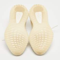 Pre Owned Yeezy x Adidas White Fabric Boost 350 V2 Sneakers Size 36 2/3