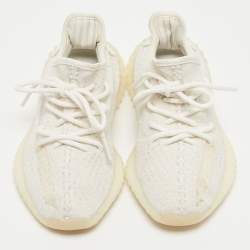 Pre Owned Yeezy x Adidas White Fabric Boost 350 V2 Sneakers Size 36 2/3