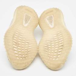 Pre Owned Yeezy x Adidas Grey Leather, Fabric Boost 350 V2  Sneakers Size 38