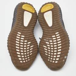 Pre Owned Yeezy x Adidas Black Knit Fabric Boost 350 V2 Cinder Sneakers Size 38