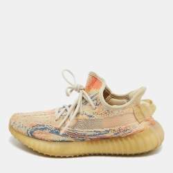 Yeezy x Adidas Multicolor Knit Fabric and Mesh Boost 350 V2  Sneakers Size 37.5