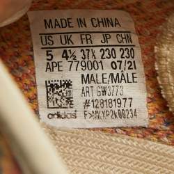 Yeezy x Adidas Multicolor Knit Fabric and Mesh Boost 350 V2  Sneakers Size 37.5