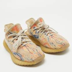 Yeezy x Adidas Multicolor Knit Fabric and Mesh Boost 350 V2  Sneakers Size 37.5