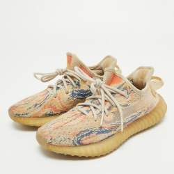 Yeezy x Adidas Multicolor Knit Fabric and Mesh Boost 350 V2  Sneakers Size 37.5