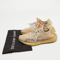 Yeezy x Adidas Multicolor Knit Fabric and Mesh Boost 350 V2  Sneakers Size 37.5