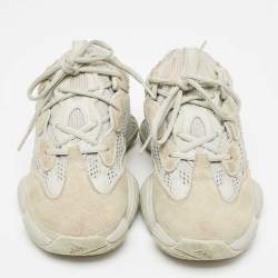 Pre Owned Yeezy x Adidas Grey Suede and Fabric Yeezy 500 salt Sneakers Size 38