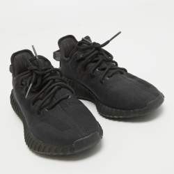 Pre Owned Yeezy x Adidas Black Mesh Boost 350 V2 cinder Sneakers Size 38 1/3