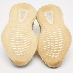 Pre Owned Yeezy x Adidas Brown/Beige Knit Fabric Boost 350 V2 Zyon Sneakers Size 38 1/3