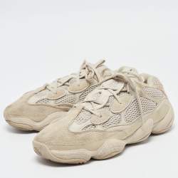 Pre Owned Yeezy x Adidas Grey Suede And Leather Yeezy 500 Sneakers Size 42