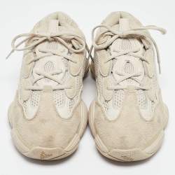 Pre Owned Yeezy x Adidas Grey Suede And Leather Yeezy 500 Sneakers Size 42