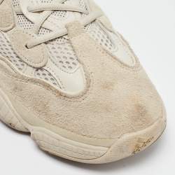 Pre Owned Yeezy x Adidas Grey Suede And Leather Yeezy 500 Sneakers Size 42