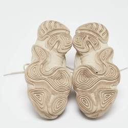 Pre Owned Yeezy x Adidas Grey Suede And Leather Yeezy 500 Sneakers Size 42