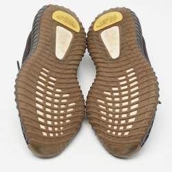 Pre Owned Yeezy x Adidas Black Knit Fabric Boost 350 V2 Cinder Sneakers Size 37 1/3