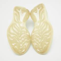 Pre Owned Yeezy x Adidas White Knit Fabric Boost 380 Calcite Glow Sneakers Size 39 1/3