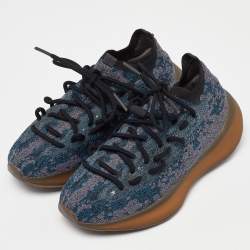 Pre Owned Yeezy x Adidas Blue Knit Fabric Boost 380 Covellite Sneakers Size 39.5