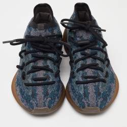 Pre Owned Yeezy x Adidas Blue Knit Fabric Boost 380 Covellite Sneakers Size 39.5