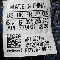 Pre Owned Yeezy x Adidas Blue Knit Fabric Boost 380 Covellite Sneakers Size 39.5