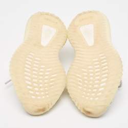 Pre Owned Yeezy x Adidas Grey/White Knit Fabric Boost 350 V2 Static Sneakers Size 36 2/3