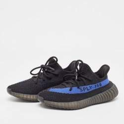 Yeezy x Adidas Black/Blue Knit Fabric Boost 350 V2 Dazzling Blue Sneakers Size 38 2/3