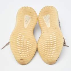 Pre Owned Yeezy x Adidas Multicolor Knit Fabric Boost 350 V2 Ash Pearl Sneakers Size 37 1/3