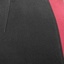 Pre Owned Yigal Azrouel Burgundy Stretch Knit Mesh Patch Detail Dress S