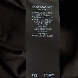 Pre Owned  Saint Laurent Paris Black Cotton Button Front Shirt L