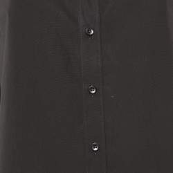 Saint Laurent Paris Black Cotton Button Front Shirt M