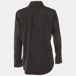 Saint Laurent Paris Black Cotton Button Front Shirt M
