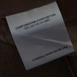 Pre Owned Yves Saint Laurent Beige Linen Pencil Skirt M