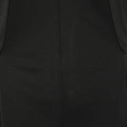 Pre Owned Yves Saint Laurent Black Jersey Lurex Detail Midi Dress M