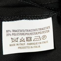 Pre Owned Yves Saint Laurent Black Jersey Lurex Detail Midi Dress M