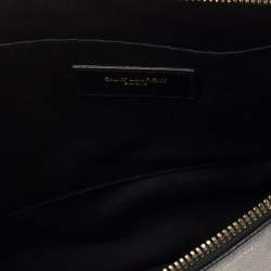 Pre Owned Saint Laurent Brown Coated Canvas Monogram Zip Pouch