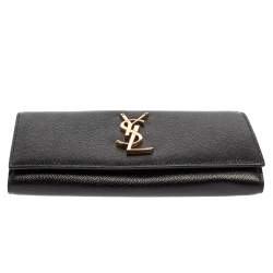 Pre Owned Saint Laurent Black Leather Kate Clutch