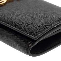 Pre Owned Saint Laurent Black Leather Kate Clutch