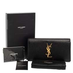 Pre Owned Saint Laurent Black Leather Kate Clutch