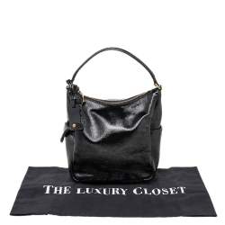 مملوكة مسبقًا Yves Saint Laurent Black Leather Zip Hobo