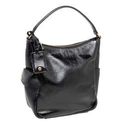 مملوكة مسبقًا Yves Saint Laurent Black Leather Zip Hobo